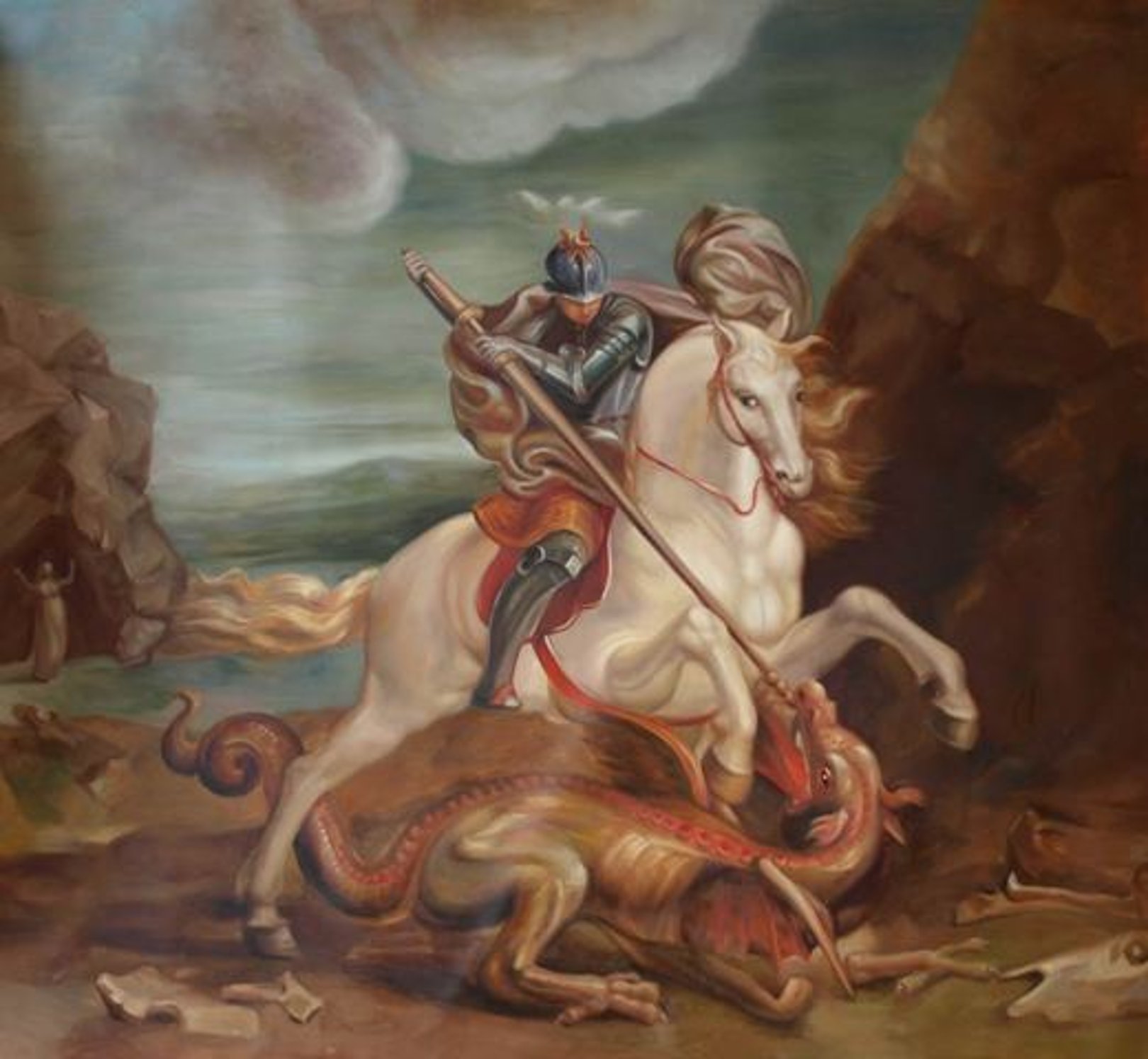 Leggenda Di San Giorgio E Il Drago Quadro San Giorgio e il Drago - MASSIMA QUALITA' di Classici, falso d